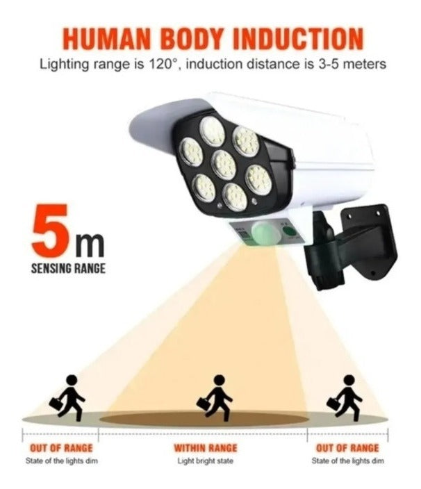 FOCO LED SOLAR TIPO CAMARA