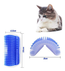 Cepillo Rascador Esquinero Para Gatos + Cepillo Quita Pelusas
