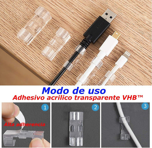 Clips Organizadores De Cables + Obsequio